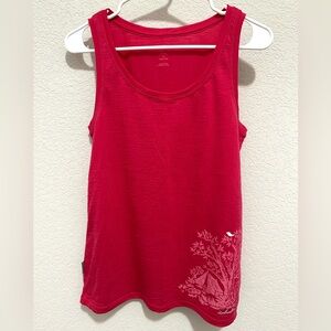 Icebreaker Tech Lite Merino Tank Top with White “gone bush” Graphic